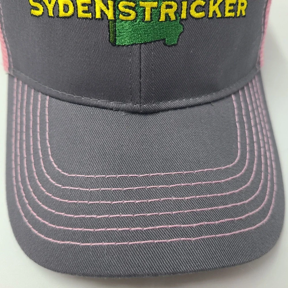 Women John Deere Hat Snapback Trucker Mesh Gray Pink Sydenstricker Missouri Farm